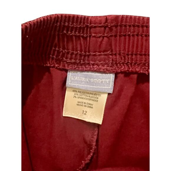 Laura Scott Pants-Elastic High Waist Pull On-Pleated-Size 12-Dress Business VTG - Picture 2 of 5